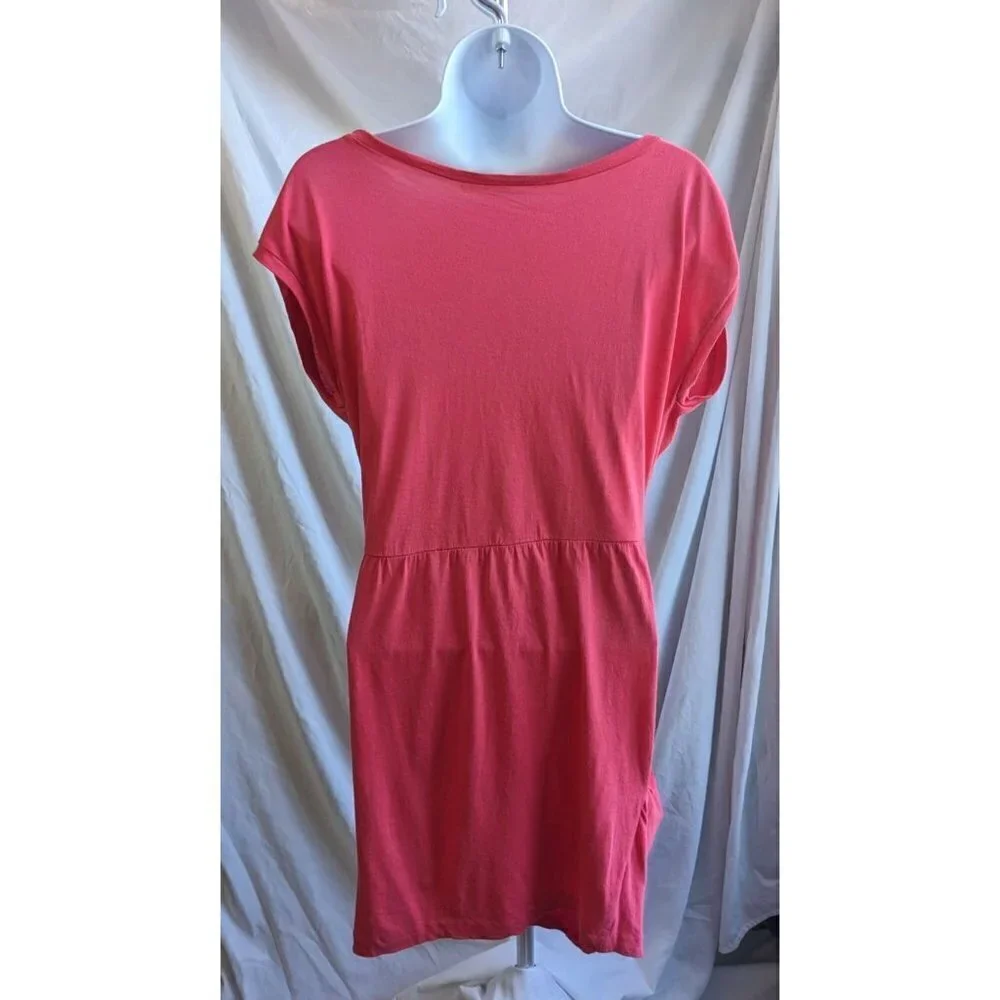 2010 JUICY COUTURE Salmon Pink Mini Dress Bubble Hem Draped Pockets Size SP